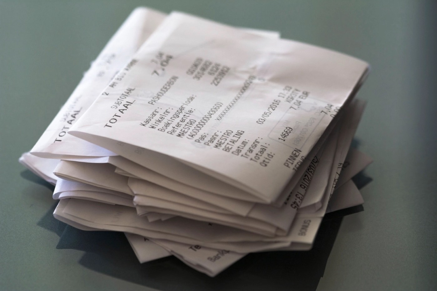 Turn a pile of receipts into a table